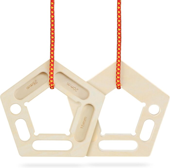FRUITEAM Hangboard Holds in Wood for Rock Climbing,Portable Hangboard Rock Climbing,Finger Strengthener for Pull-up Grip Arm Training Indoor and Outdoor - Image 9