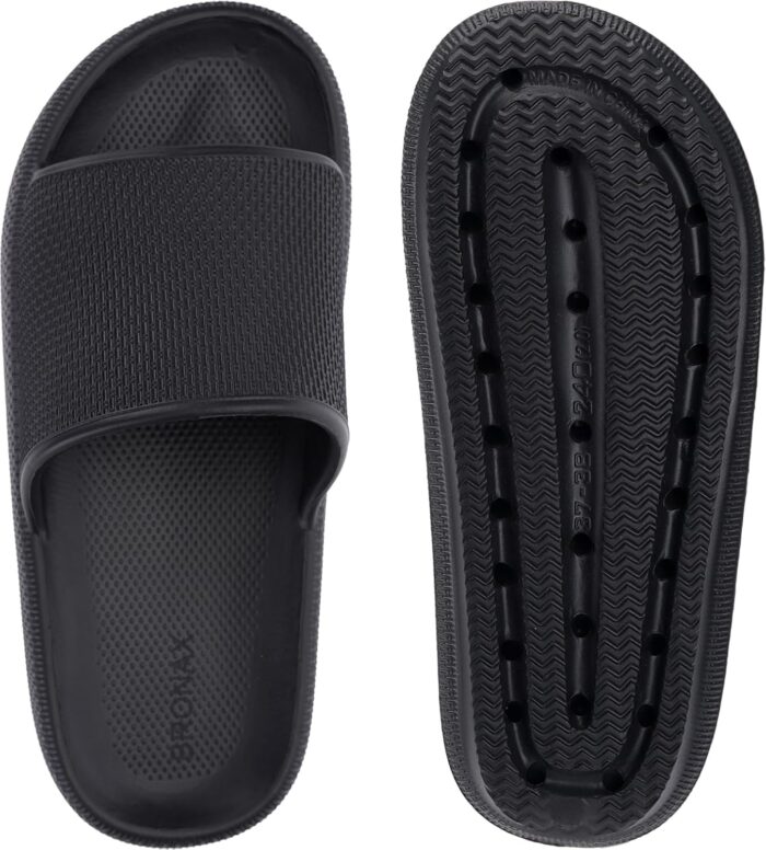 BRONAX Pillow Slippers for Women and Men | House Slides Shower Sandals | Cushioned Thick Sole - Image 5