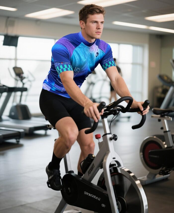 sponeed Men's Cycling Jerseys Tops Biking Shirts Short Sleeve Bike Clothing Full Zipper Bicycle Jacket with Pockets - Image 6