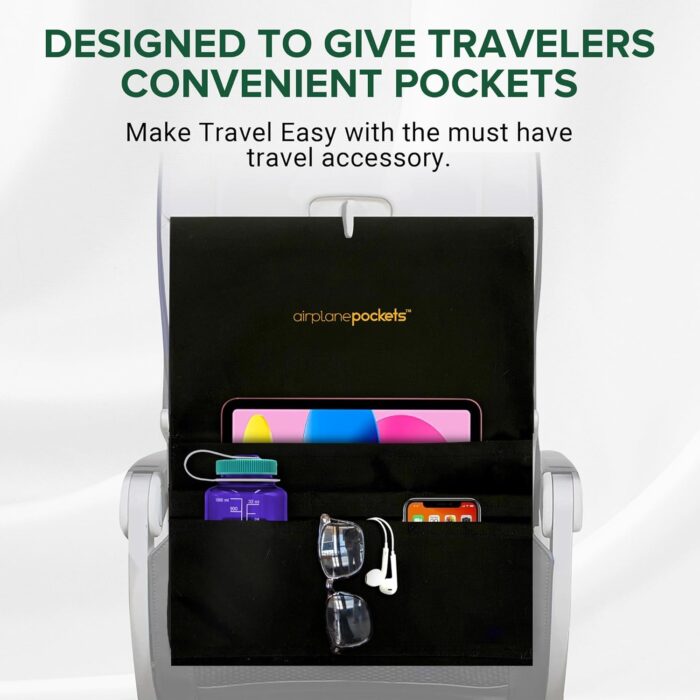 Airplane Pockets - Airplane Accessories - Plane Travel Essentials - Travel Organizer - Seat Storage Organizer - Air Travel Essentials - Seat Back Organizer - International Travel Must Haves - Image 2