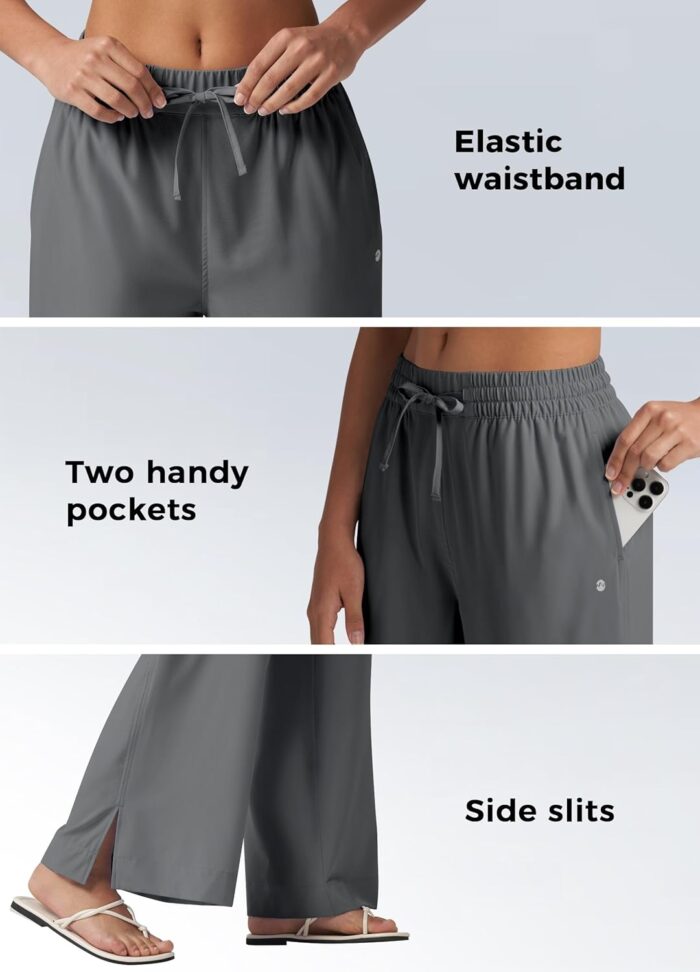 Willit Women's Wide Leg Pants Swim Beach Pants UPF 50+ Lightweight Travel Quick Dry Sun Protective 29" 31" - Image 5