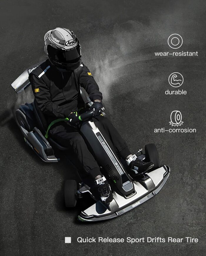 Electric GoKart Pro / Pro2 and Gokart Bundle Rear Tire Compatible with Ninebot by Segway Gokart Kit(with Ninebot S Max), Go Kart Pro 2 Quick Release Sports Drift Tires Original Accessories - Image 5