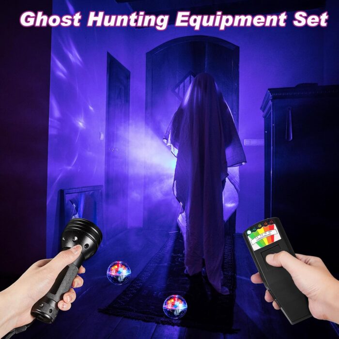 Dunzy 6 Pcs Ghost Hunting Equipment Kit Include 1 Emf Meter 1 UV Flashlight and 4 LED Light up Pet Cat Ball Ghost Investigation Paranormal Equipment for Home Office Inspections Gifts(Strong Light) - Image 5