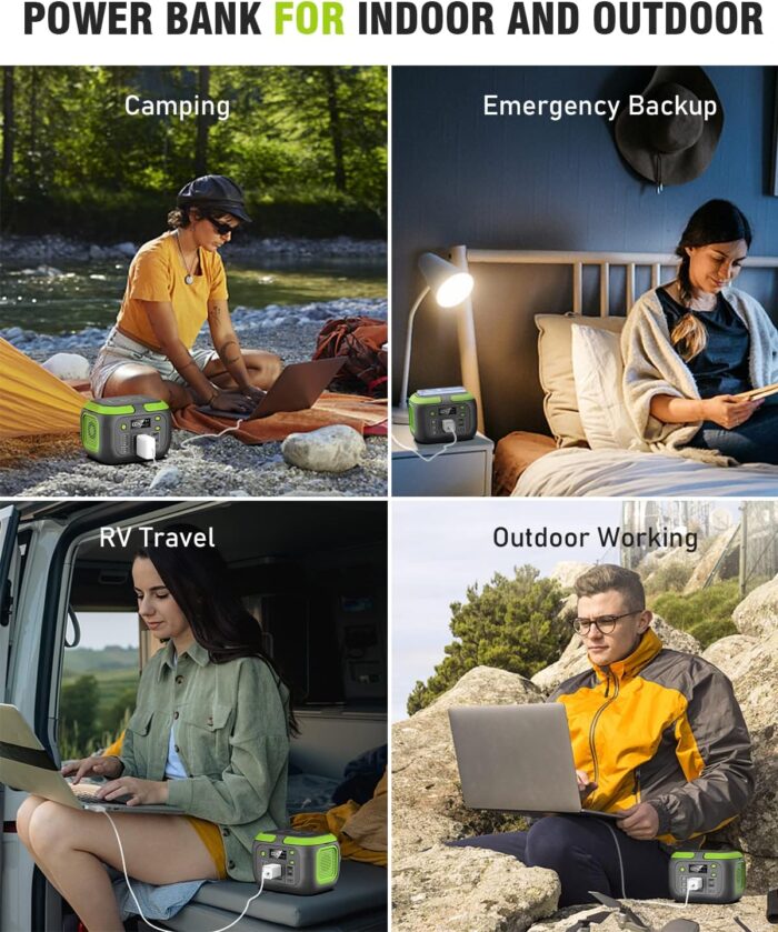 200W Portable Power Station, SinKeu 42000mAh Solar Generator With 110V AC Outlet, DC, USB C, USB QC3.0, Backup Battery Pack Power Supply for Camping Essential Road Trip Home Outdoor Emergency - Image 8