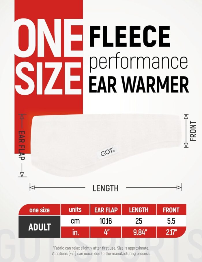 GOT Sports Ear Warmer Headband for Women - Fleece Running Headband Ear Covers for Cold Weather - Ski Cycling Ear Muffs for Winter (White) - Image 4