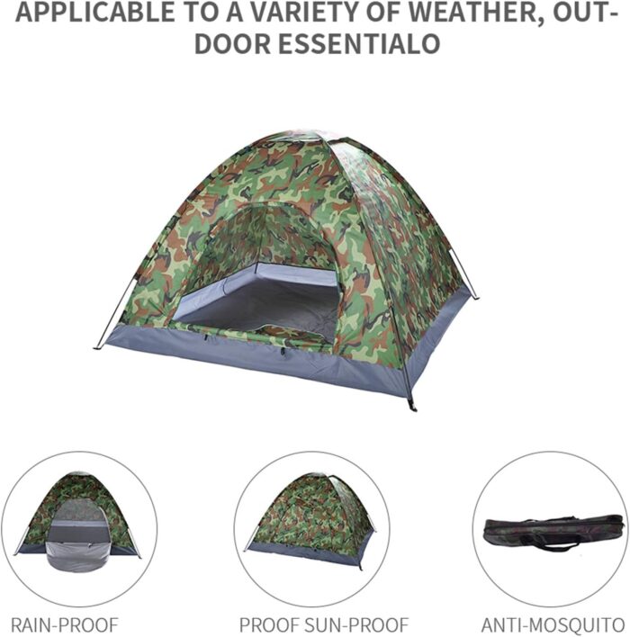 Camping Tent Dome Tent for Camping, Lightweight Portable Backpacking Tent, Family Dome Tent Small Easy Set Up Shelter Outdoor Camping Accessories for Camping, Hiking, Mountaineering or Beach - Image 4