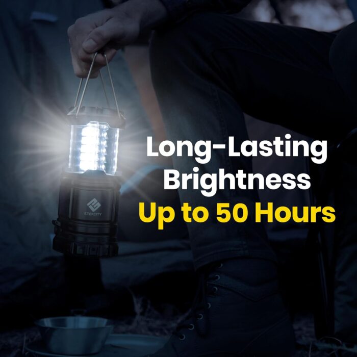 Etekcity Camping Lanterns for Power Outages 4 Pack, Flashlight for Camping Essentials, Emergency Led Battery Operated Lights, Survival Kit and Gear for Hurricane, Black - Image 5