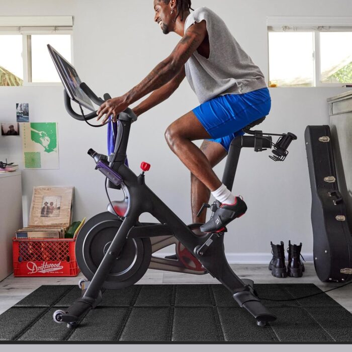 Bike Treadmill Walking Pad Mat 63x30,Compatible with Peloton, 1/4" Thick Bike mat for Hardwood Floors Protector, Trainer Pad for Under Stationary Bike on Carpet, Exercise Mat, Noise Shock Absorption - Image 8