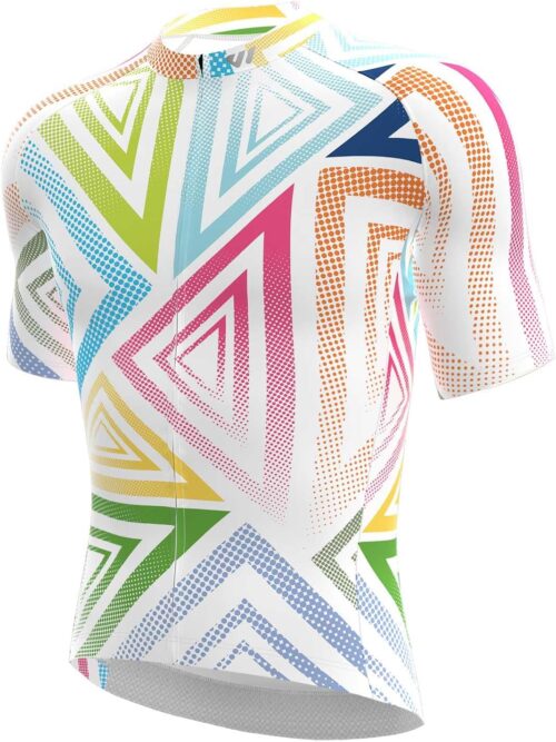 Wulibike Men's Cycling Jerseys Short Sleeve Bike Biking Shirts Full Zip with Pockets Road Bicycle Clothing