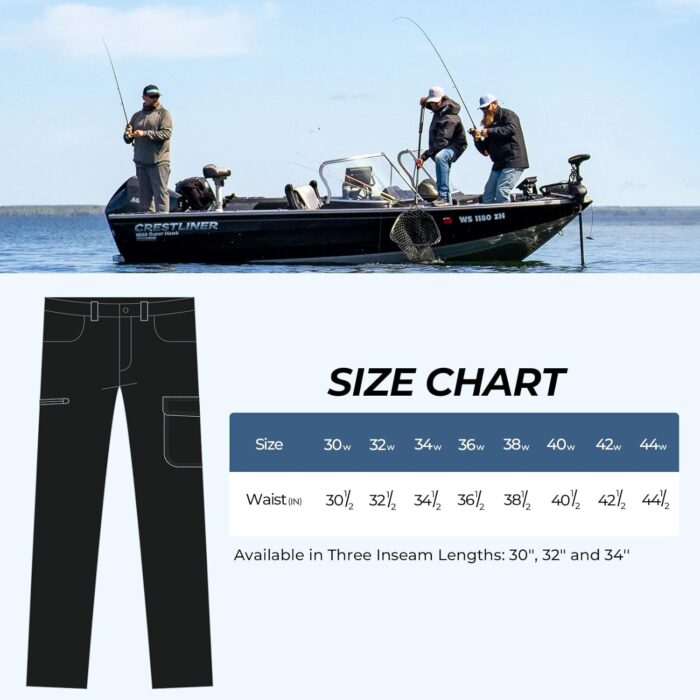 KastKing Wind Crest Fishing Hiking Pants, Water Repellent Lightweight Mens Travel Climbing Pants, UPF 50+ Stretch Material - Image 9