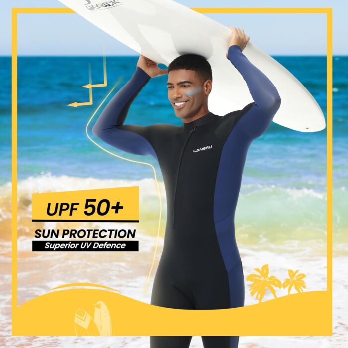 Wetsuit, 5/4mm Upgrade CR Neoprene Wetsuits for Men and Women, Ideal Thermal Wet Suit in Cold Water, Front Zip for Surfing Snorkeling Diving Swimming - Image 6