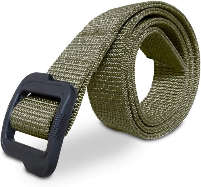 Tactical Belt, 1.5-inch Nylon Gun Belts for Men, 2-Ply EDC Belt with Adjustable Plastic Buckle