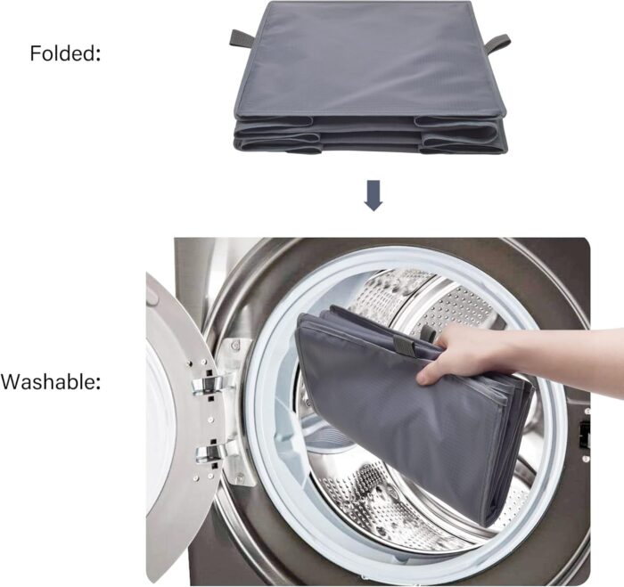 GRANNY SAYS 3-Shelf Hanging Closet Organizer and Storage, Collapsible Hanging Closet Shelves, Hanging Organizer for Closet & RV, Gray, 29 ½" H X 12" W X 12" D, 1-Pack - Image 6