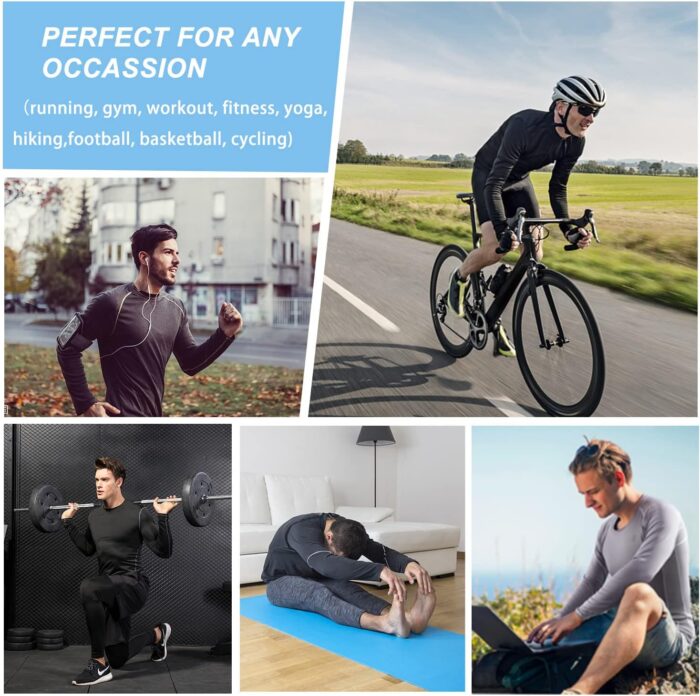 SPVISE 1 or 3 Pack Men's Compression Shirts Long Sleeve Workout Gym T-Shirt Running Top Cool Dry Sports Baselayer Undershirts - Image 5