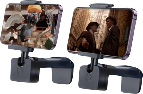 2 Pack Airplane Phone Holder Travel Essentials Accessories Cruise car Mount Cell Stand air Plane Table Aircraft front Desk Flight Vacation foldable mini Size Universal Hands Free for iPhone / Samsung