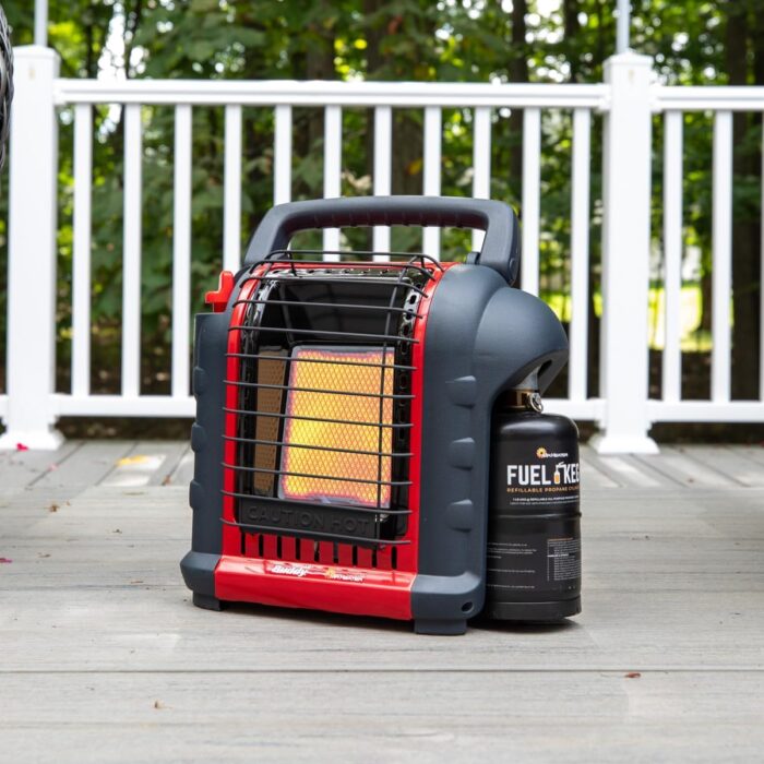 Mr. Heater Portable Buddy Heater MH9BX 4,000-9,000 BTU Indoor-Safe Propane Radiant Heater For Campers, Workshops, Job Sites, Patios & More - Red, Black - Image 2