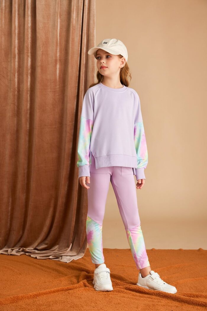 GRACE KARIN Girls Clothes Sweatshirt for Teen Girls Fashion Outfits Sweapants Leggings Tracksuit Clothing Set Size 5-14 - Image 9