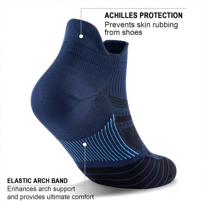 PAPLUS Ankle Compression Sock for Men and Women 2/4/6 Pairs, Low Cut Compression Running Sock with Ankle Support - Image 4