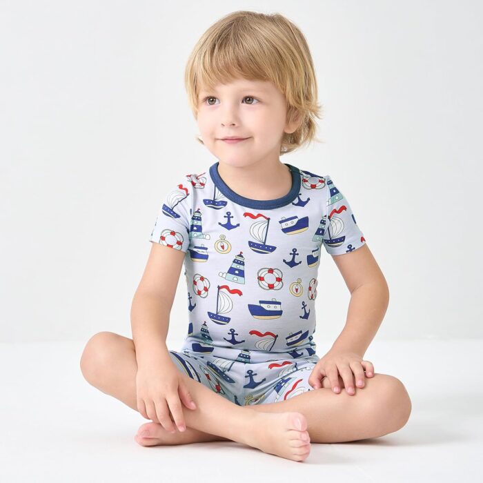 pureborn Baby Bamboo Pajamas Set Pjs - Kids Toddler Girl Snug Fit Viscose Sleepwear 2pcs 18M-7Y - Image 3