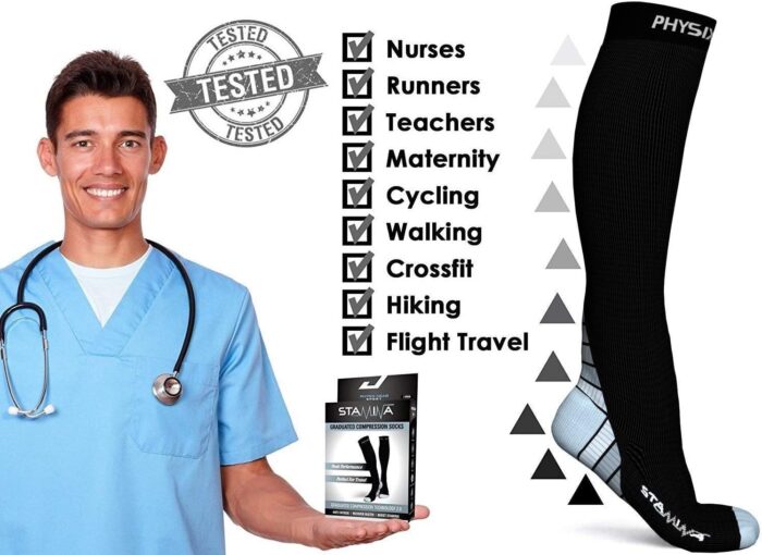Physix Gear Compression Socks 20-30 mmHg - Men & Women - Running, Nurses, Shin Splints, Flight, Travel - Image 4