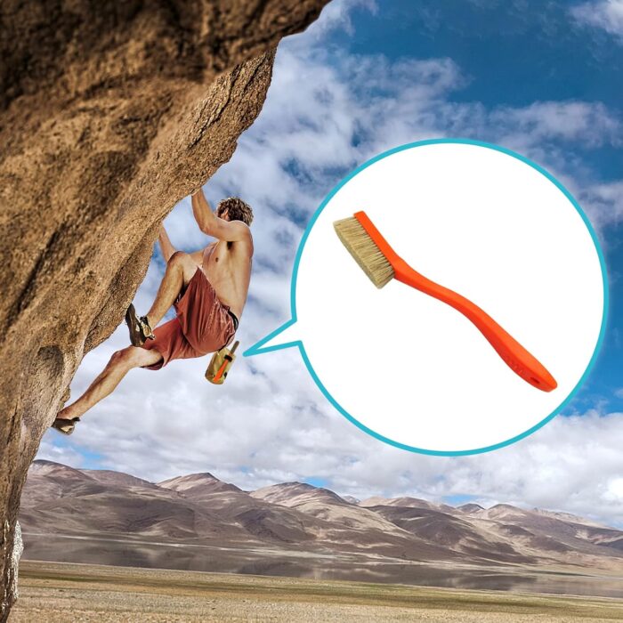 TWO STONES Climbing & Bouldering Brush with Natural Firm Boar's Hair Bristles and Durable Handle, Climbing Chalk Brush Designed for Ultimate Performance on Climbing Wall Indoor or Outdoor - Image 5