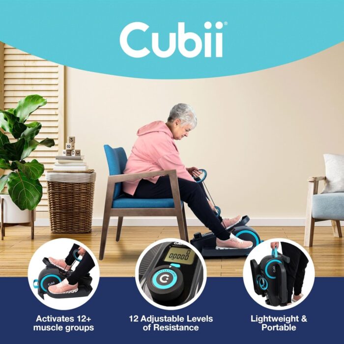 Cubii Total Body - Compact 2-in-1 Elliptical with 12 Resistance Levels, Low-Impact Cardio & Strength Training with an Ergonomic Pulley System for a Full-Body Workout - Adult to Senior - Image 3