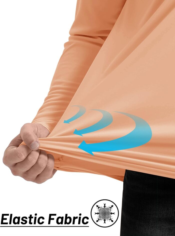 TACVASEN Men's Long Sleeve Athletic Shirts 1/4 Pullover Zip Sun Protection Rash Guard UPF 50+ Outdoor Running T-Shirts - Image 4