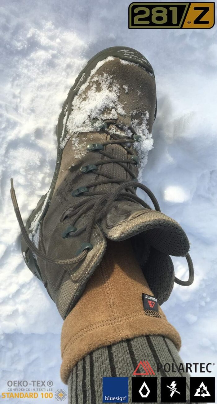 281Z Hiking Warm 6 inch Boot Liner Socks - Military Tactical Outdoor Sport - Polartec Fleece Winter Socks - Image 3
