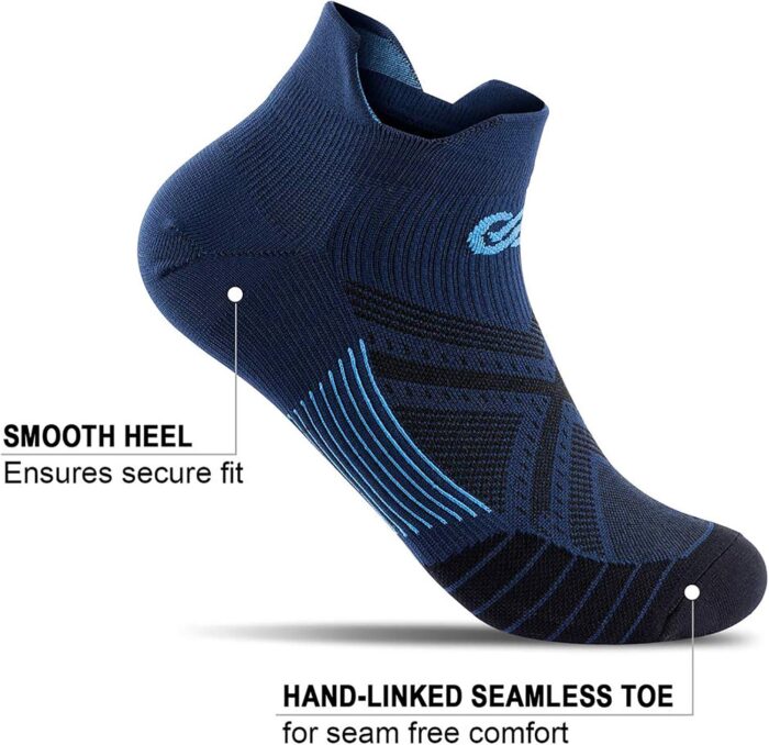 PAPLUS Ankle Compression Sock for Men and Women 2/4/6 Pairs, Low Cut Compression Running Sock with Ankle Support - Image 3
