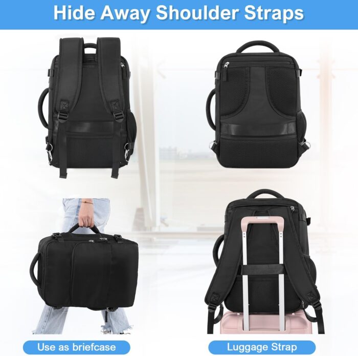 Travel Backpack for Men Women, Personal Item Travel Bag with Multi-Pockets, Airline Approved Carry on Backpack Fits 16inch Laptop, Waterproof Casual Backpack for College,Travel, Work - Image 10