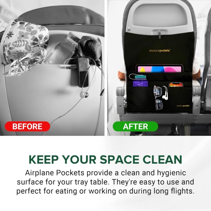 Airplane Pockets - Airplane Accessories - Plane Travel Essentials - Travel Organizer - Seat Storage Organizer - Air Travel Essentials - Seat Back Organizer - International Travel Must Haves - Image 3
