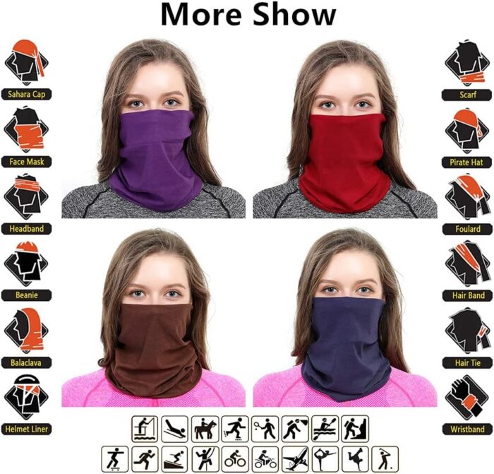 Headband Neck Gaiter Head Wrap Headwear Face Mask Magic Scarf Bandana for Men and Women - Image 6
