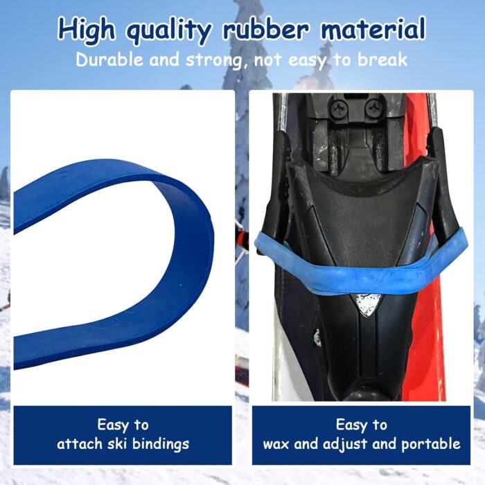 16 Pack SIK Rubber Bands 3 Inch Blue Ski Binding Brake Retainer Bands for Winter Ski Sports Accessories - Image 3