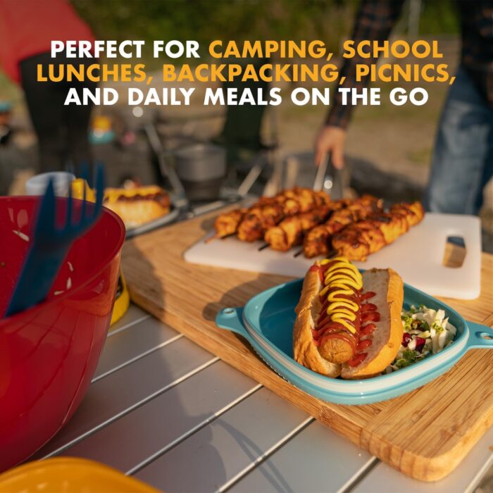 UCO 6-Piece Camping Mess Kit with Bowl, Plate, Camp Cup, and Switch Spork Utensil Set - Image 3