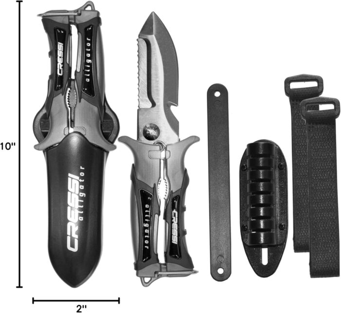 Cressi Versatile Knife-Scissors for Underwater Use - Ideal for Snorkeling - Scuba Diving - Japanese 420 Stainless Steel Blade - Alligator: Designed in Italy [Duplicate] - Image 6