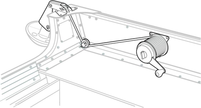 Attwood 13710-4 Anchor Lift System, Lifts and Drops Anchor, Heavy-Gauge Steel, Self-Lubricating Nylon Wheels - Image 6