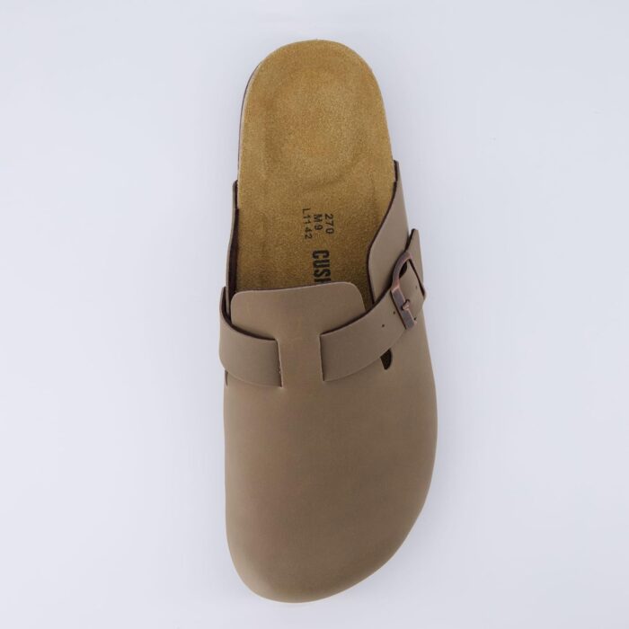 CUSHIONAIRE Men's Haze Genuine Suede Faux Fur Cork Footbed Clog with +Comfort - Image 6