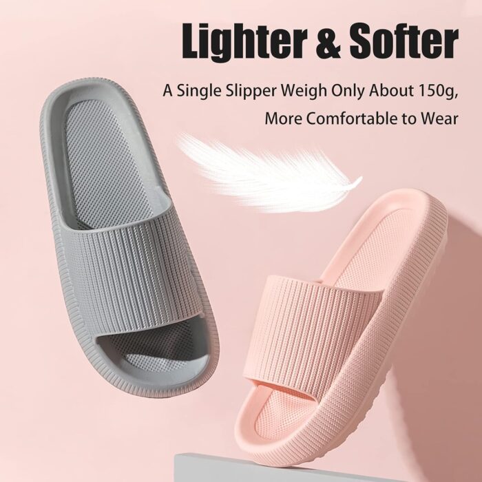 rosyclo Cloud Slippers for Women and Men, Pillow House Slippers Shower Shoes Indoor Slides Bathroom Sandals, Ultimate Comfort, Lightweight, Thick Sole, Non-Slip, Easy to Clean - Image 5