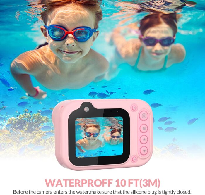 Bestrip Kids Underwater Camera, 1080P HD Waterproof Digital Camera with 2.4" IPS Screen, Birthday Gifts for Boys Girls Children, Toddler Cameras Toys for 3 4 5 6 7 8 9 - Image 4