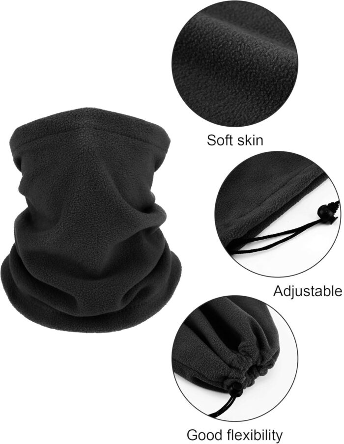 4 Pieces Winter Neck Warmers Fleece Gaiter Windproof Face Covering - Image 5