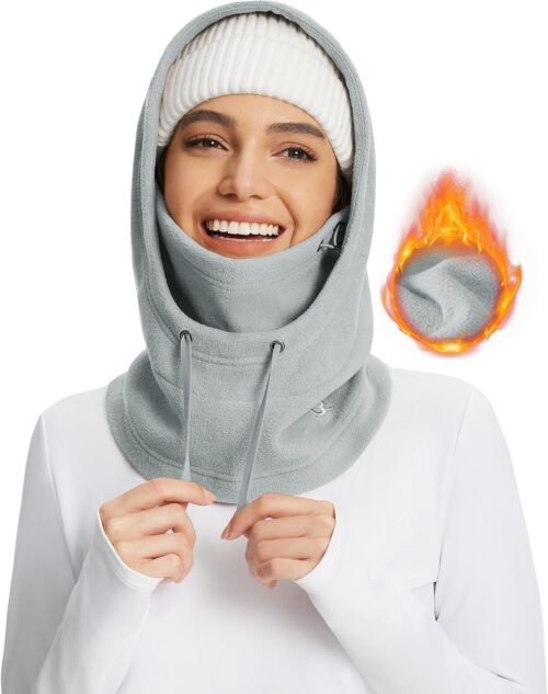 baleaf Fleece Balaclava Face Mask,Thermal Ski Mask for Men and Women,Winter Hats Face Cover Hood Cold Weather Gear. (2 Size)
