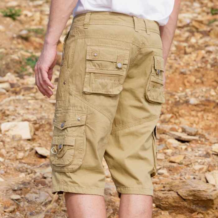 Men's Ripstop Cargo Shorts-Long Cotton Twill Straight Leg for Work Outdoor - Image 5
