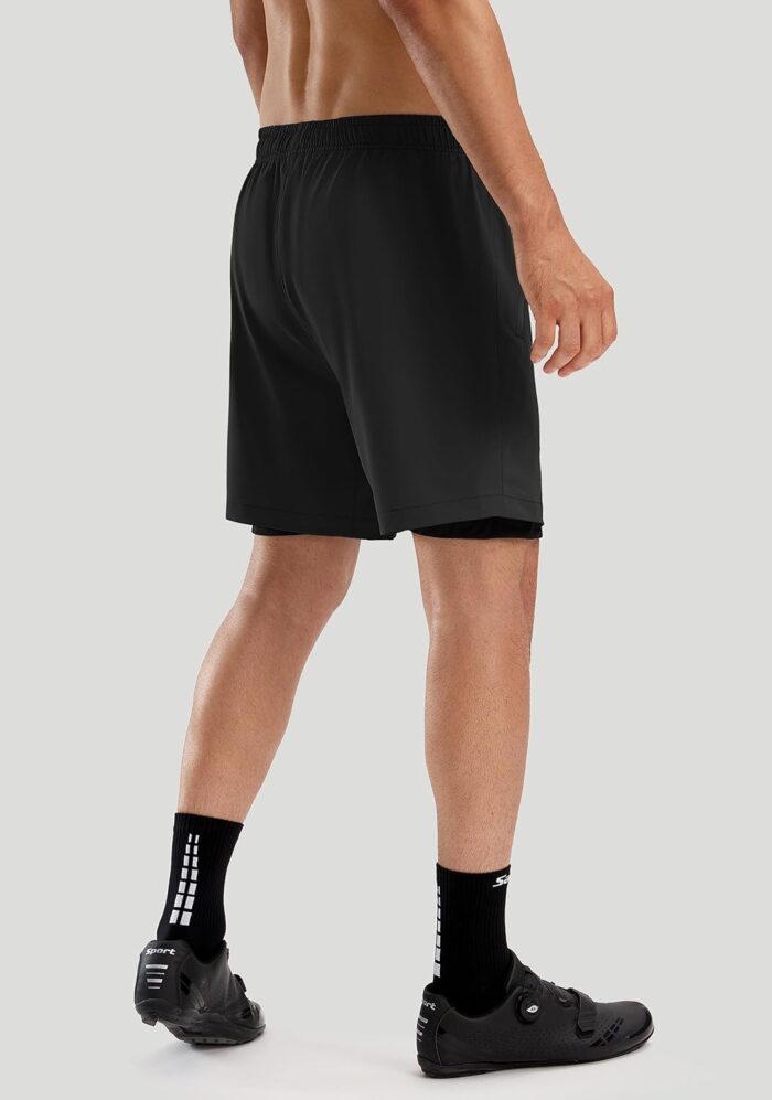 Bikewa Men's Mountain Bike Shorts 3D Padded Loose-fit Riding Biking Cycling Bicycle Biker Shorts for Men Zipper Pockets - Image 3