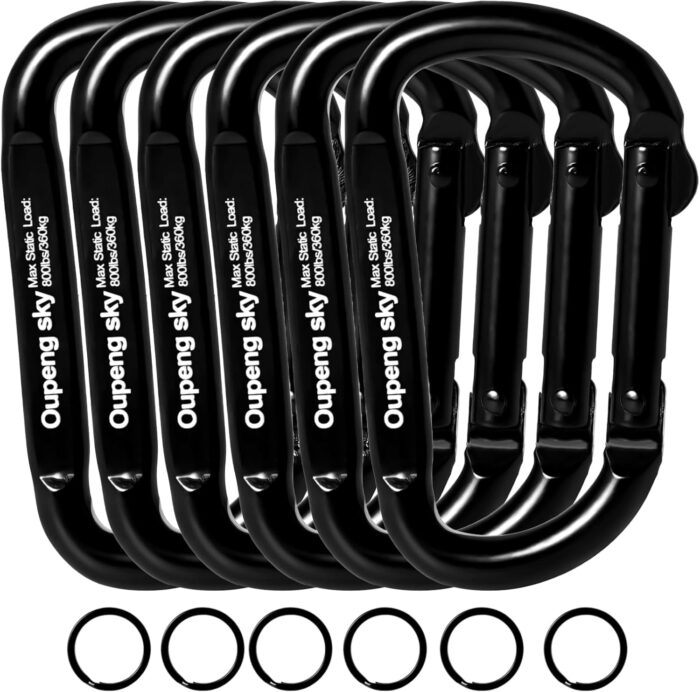 Carabiner Clip - Heavy Duty Carabiners Carabeaner D Ring Shape,Key Chain Clip Hook,Keychain Clip,Multipurpose for Camping, Hiking,Backpacking or Other Outdoor Activities. - Image 7