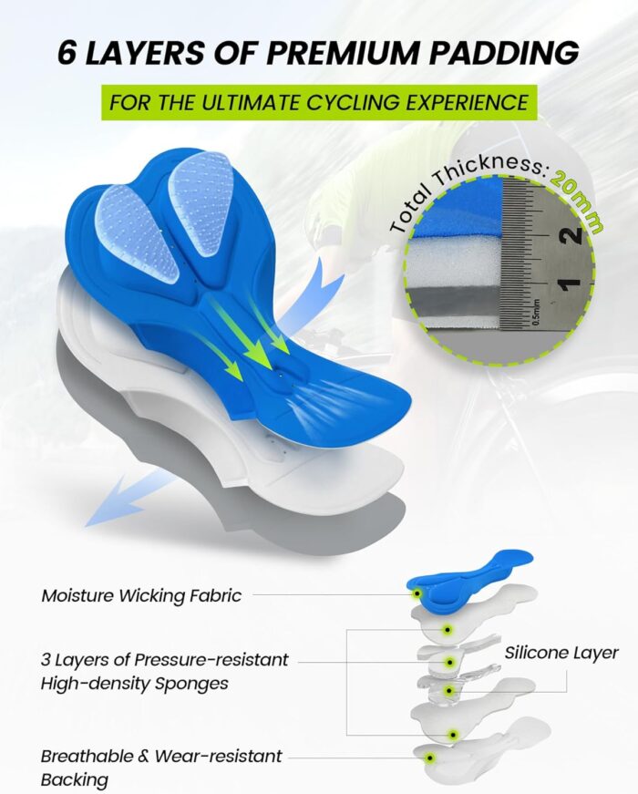 Men's Mountain Bike Shorts 4D Padded Cycling Bicycle Biker Riding Loose-fit Gel Padding MTB Shorts Zipper Pockets - Image 4