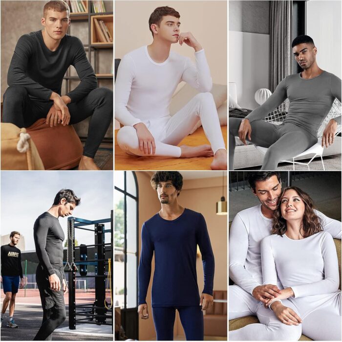 WEERTI Thermal Underwear for Men Long Johns with Fleece Lined, Base Layer Men Cold Weather Top Bottom - Image 6