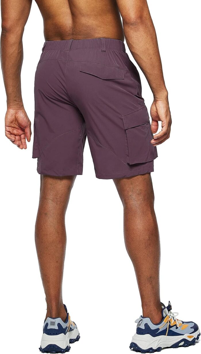 Pudolla Men's Hiking Cargo Shorts Quick Dry Outdoor Travel Shorts for Men with Multi Pocket for Fishing Camping Casual - Image 3