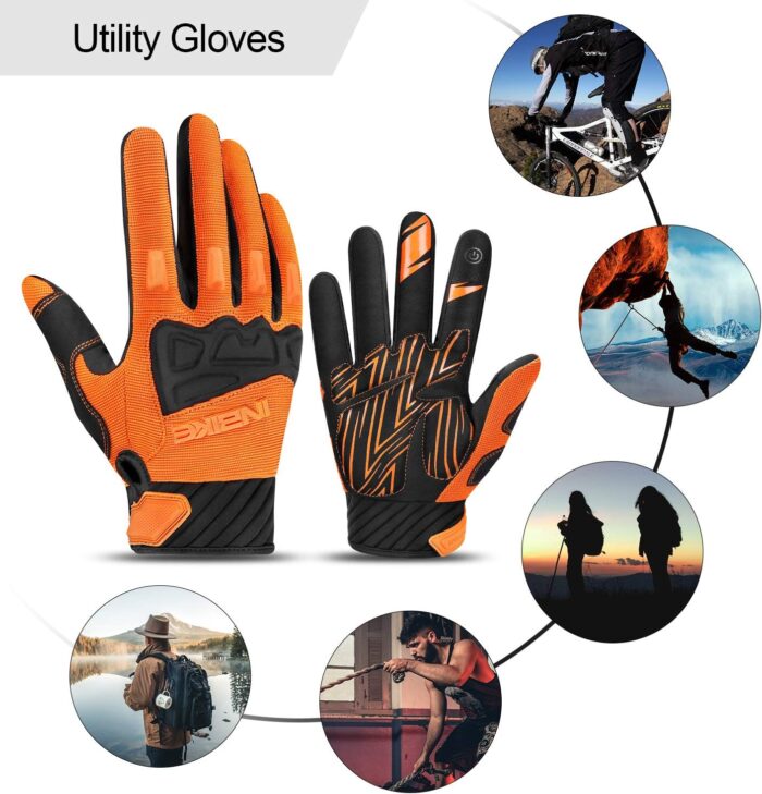 INBIKE Mountain Bike Gloves for Men Knuckle Guard Padded Men's Cycling Gloves Breathable for MTB Motocross Racing Dirtbike - Image 7