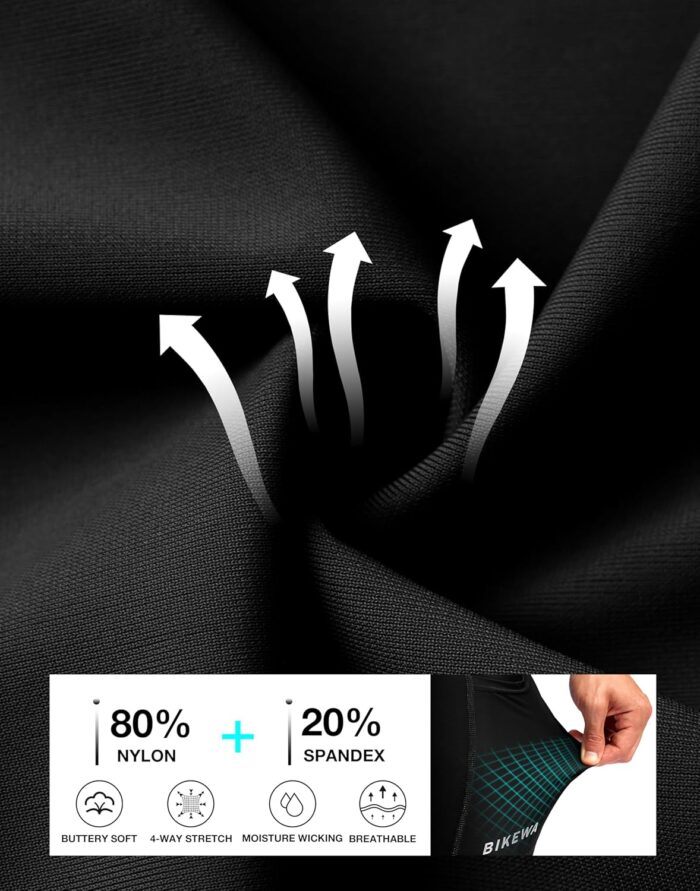 Bikewa Men's Cycling Shorts 7" 4D Padded Bike Shorts for Men Road Biking Bicycle Riding Cycle Biker Phone Pockets - Image 5
