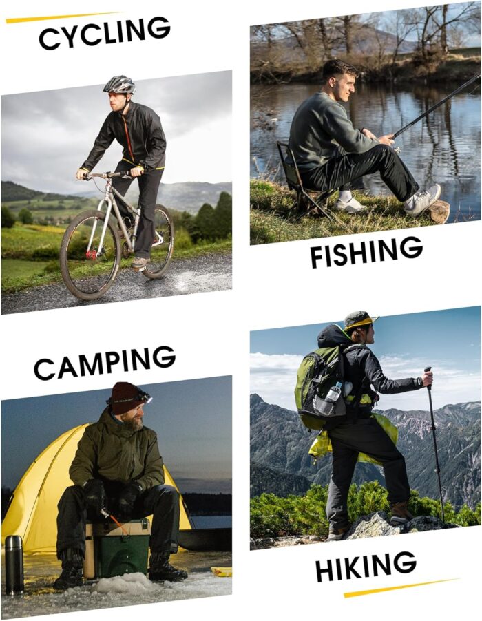 33,000ft Packable Rain Pants for Men Waterproof Hiking Pants Lightweight Rain Pants Outdoor Windproof Pant for Golf, Fishing - Image 5